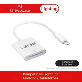 OTG átalakító USB-C/Lightning mobiltelefonokhoz, USB 2.0, 15 g, OEM elérhető, iOS 13+ kompatibil