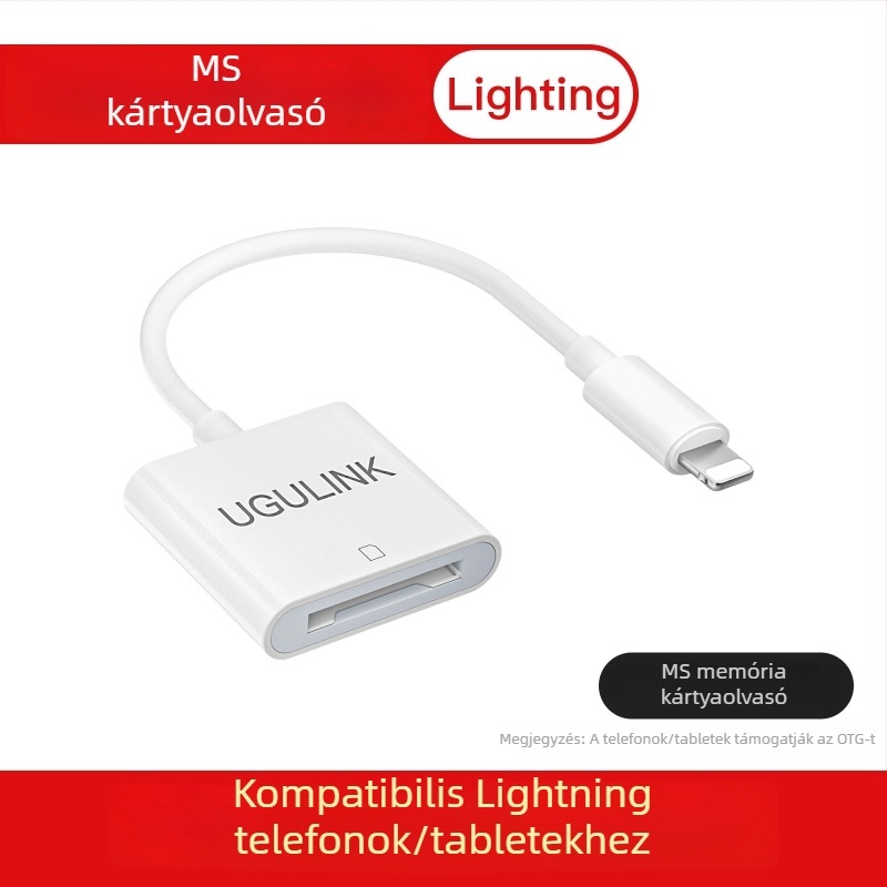 OTG átalakító USB-C/Lightning mobiltelefonokhoz, USB 2.0, 15 g, OEM elérhető, iOS 13+ kompatibil