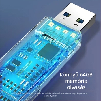 USB 3.0 Kártyaolvasó SD/TF – külső telepítés, 10 g, Modell XCF-DKQ-002
