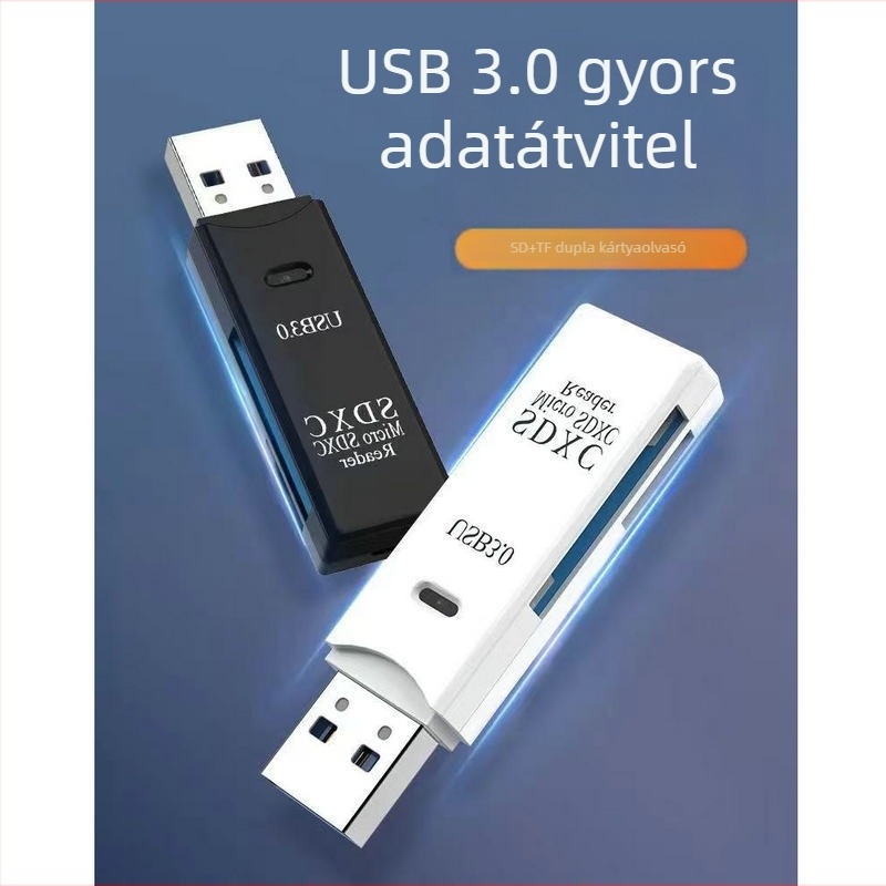 USB 3.0 Kártyaolvasó SD/TF – külső telepítés, 10 g, Modell XCF-DKQ-002
