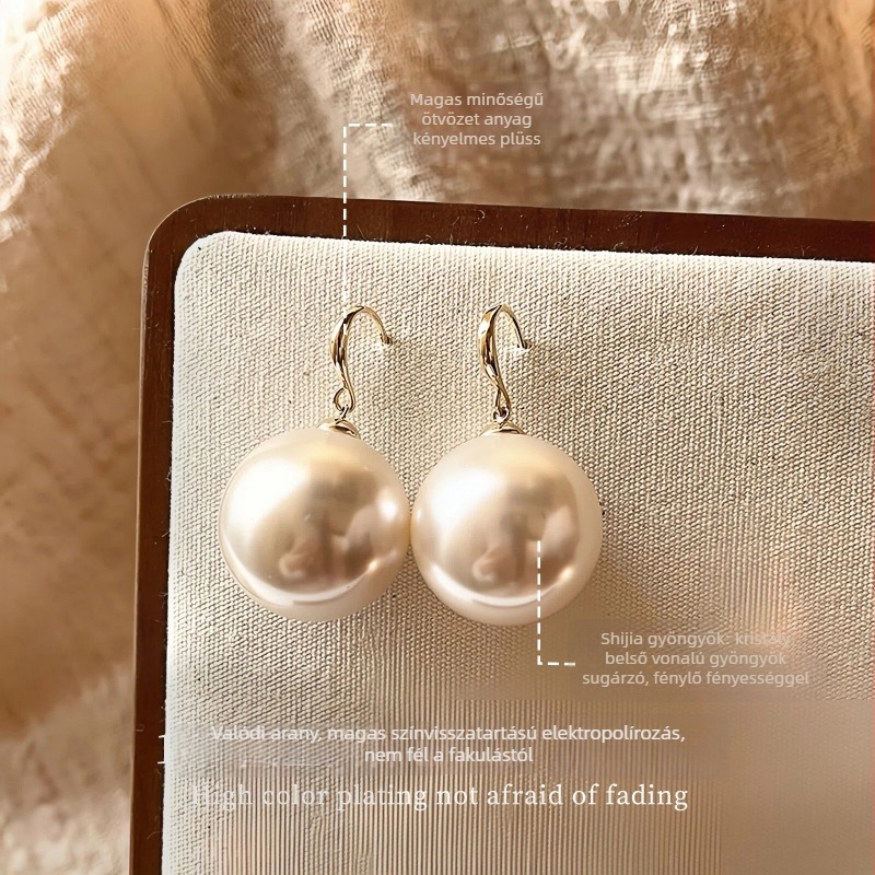 Női fülbevalók – geometriai forma, ötvözet, valódi aranyozott bevonat, réz tűk, Ximang Jewelry