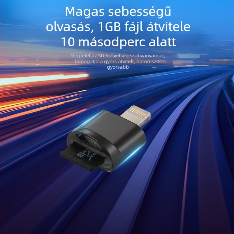 TF kártyaolvasó USB-C-vel Apple eszközökhöz – SD/TF kártyákat támogat, külső hordozható olvasó, 015-ös modell, USB 2.0
