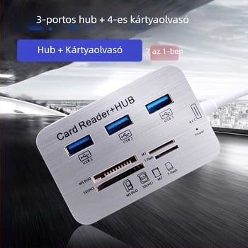 USB 3.0 kártyaolvasó hub MS/SD/M2/TF támogatással (Model USBX3+MS+SD+M2+TF)