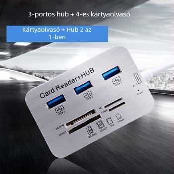 USB 3.0 kártyaolvasó hub MS/SD/M2/TF támogatással (Model USBX3+MS+SD+M2+TF)