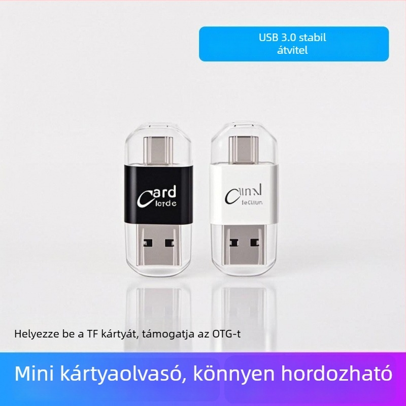 USB 2.0 OTG kártyaolvasó TF-kártyákhoz és más memóriakártyákhoz