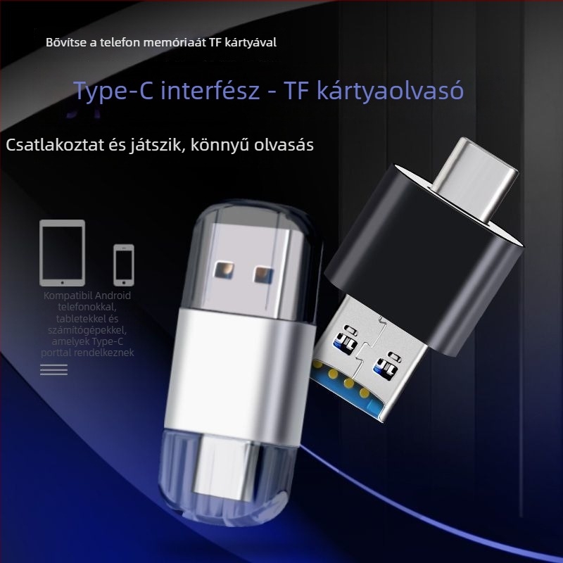 USB 2.0 OTG kártyaolvasó TF-kártyákhoz és más memóriakártyákhoz