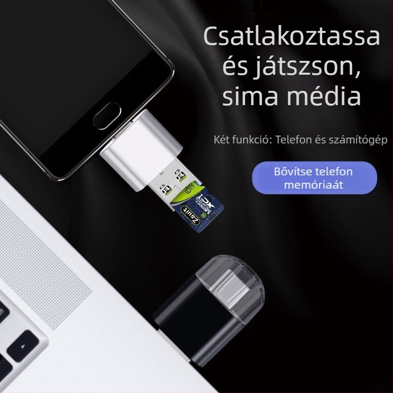 USB 2.0 OTG kártyaolvasó TF-kártyákhoz és más memóriakártyákhoz