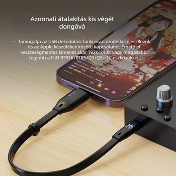 SYRUI SY-187 OTG Lightning–Type-C adapter iPhone-hoz, hang interfész és USB meghajtó/olvasó