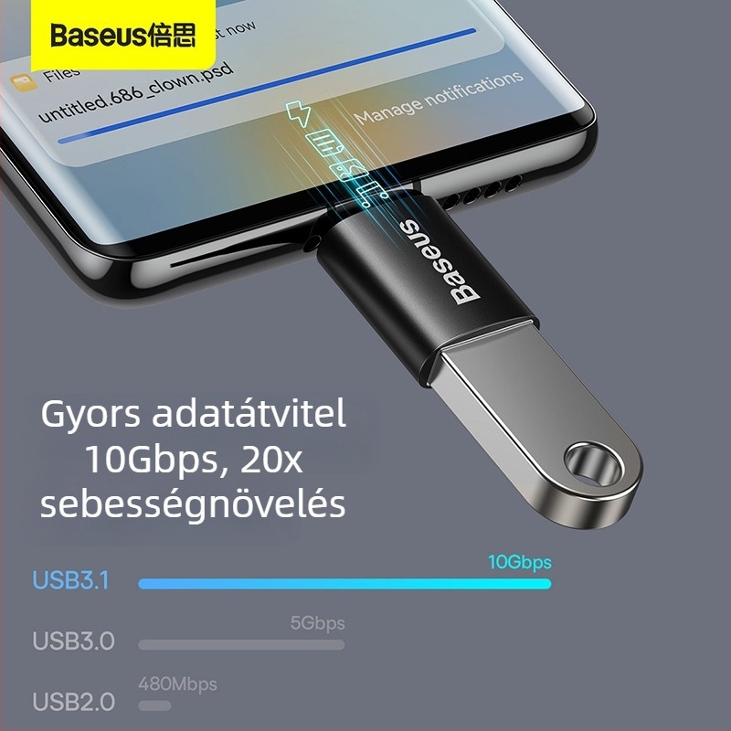 OTG USB 3.0 Type-C adapter Androidhoz | Márka HLDY | Modell Exquisite | Univerzális kompatibilitás | Engedélyezett magánmárka: Igen
