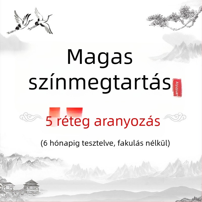 Aranyozott fülbevalók 925-ös ezüst posts-szal, felhő motívummal, Hanfu/Cheongsam ihletésű, női viseletre tervezett retro stílusú ékszer