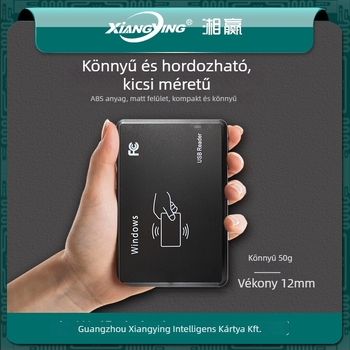 NFC olvasó-író NTAG213/215/216-hez, 13,56 MHz, érzékelési távolság 3–10 cm, olvasási idő 0,1 s