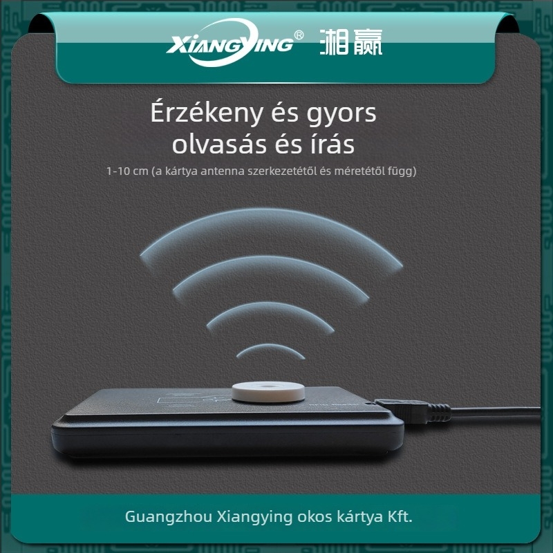NFC olvasó-író NTAG213/215/216-hez, 13,56 MHz, érzékelési távolság 3–10 cm, olvasási idő 0,1 s