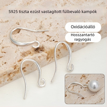Hongma 925 ezüst U-formájú fülbevaló kampó, eredeti dizájn