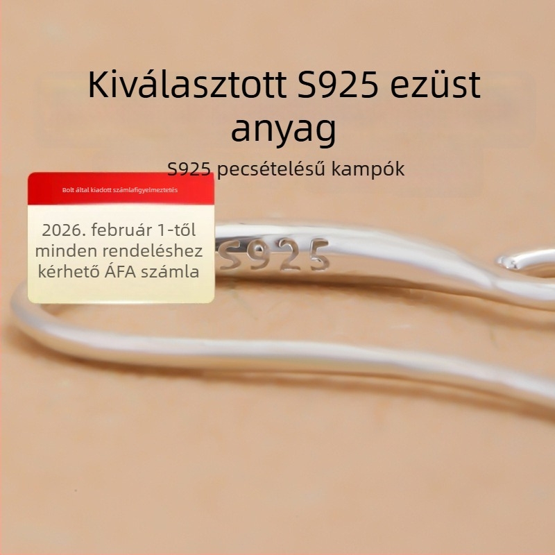 Hongma 925 ezüst U-formájú fülbevaló kampó, eredeti dizájn