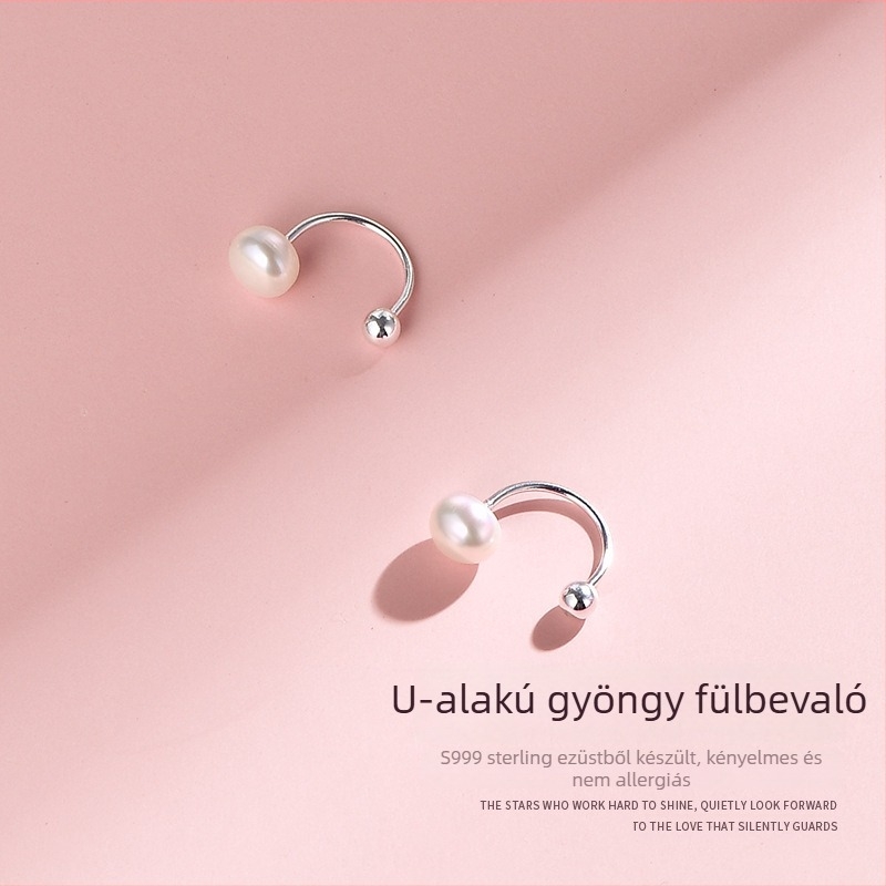 999 ezüst, édesvízi gyöngyök, csavaros fülbevalók, egyedi dizájn, uniszex