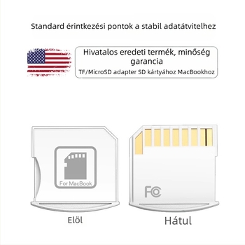Mac-hoz SD/TF memóriakártya tartó, USB 2.0, külső telepítés, Mac OS-kompatibilis