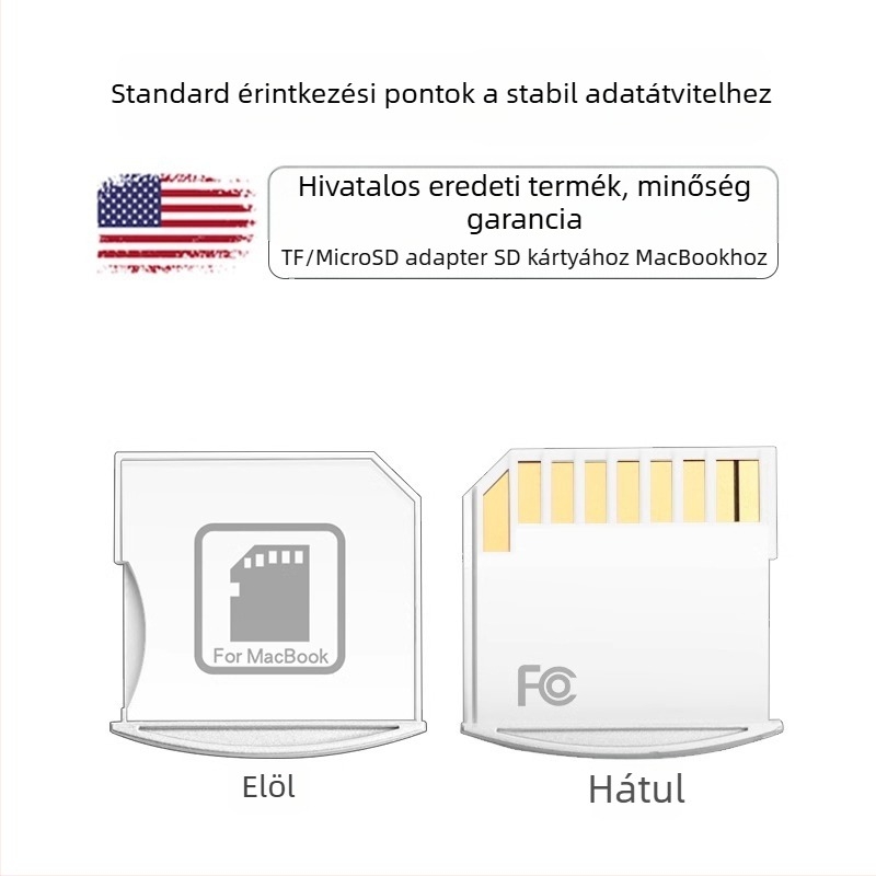 Mac-hoz SD/TF memóriakártya tartó, USB 2.0, külső telepítés, Mac OS-kompatibilis
