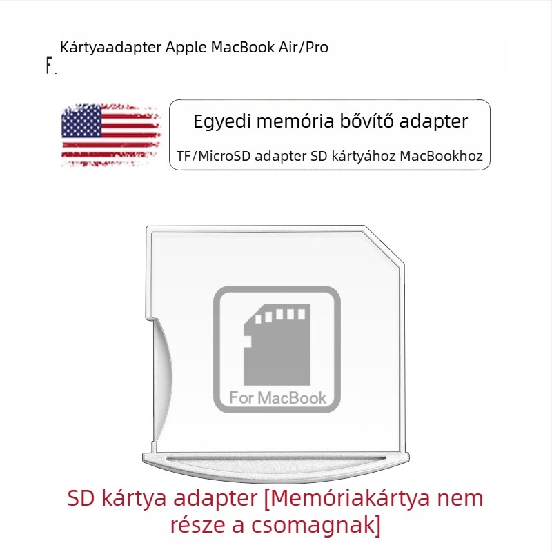 Mac-hoz SD/TF memóriakártya tartó, USB 2.0, külső telepítés, Mac OS-kompatibilis