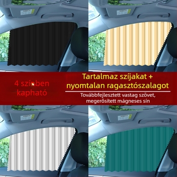 Belső autóablak roló sínes szereléssel – napvédelem és hőszigetelés, magánélet védelme, sedan és SUV