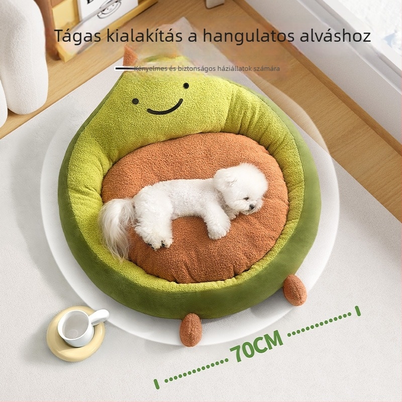 Minden évszakra alkalmas kutya- és macska párna, kis testű kutyáknak (Bichon), meleg, kényelmes beltéri ágy