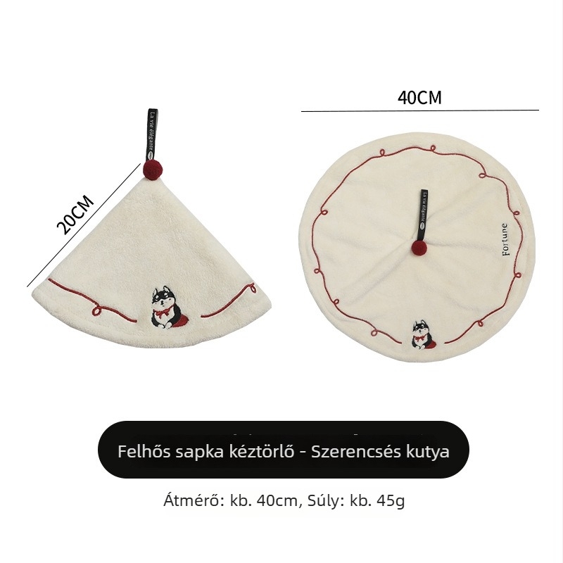 Függő mikroszálas kéztörlő, vastított, szöszmentes, A-osztályú anyag, konyha és fürdőszobára, nagy nedvszívó képesség, hímzett és felvarrt élek, testreszabható, súly 50-80 g