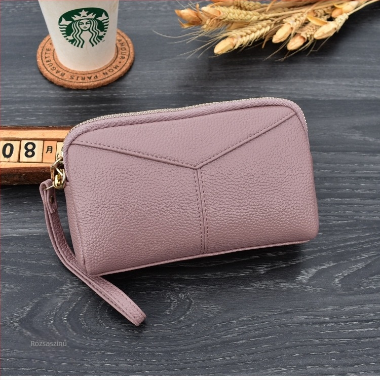 Női PU bőr clutch táska, koreai stílus, 1 hajtogatásos pénztárca, modell S803