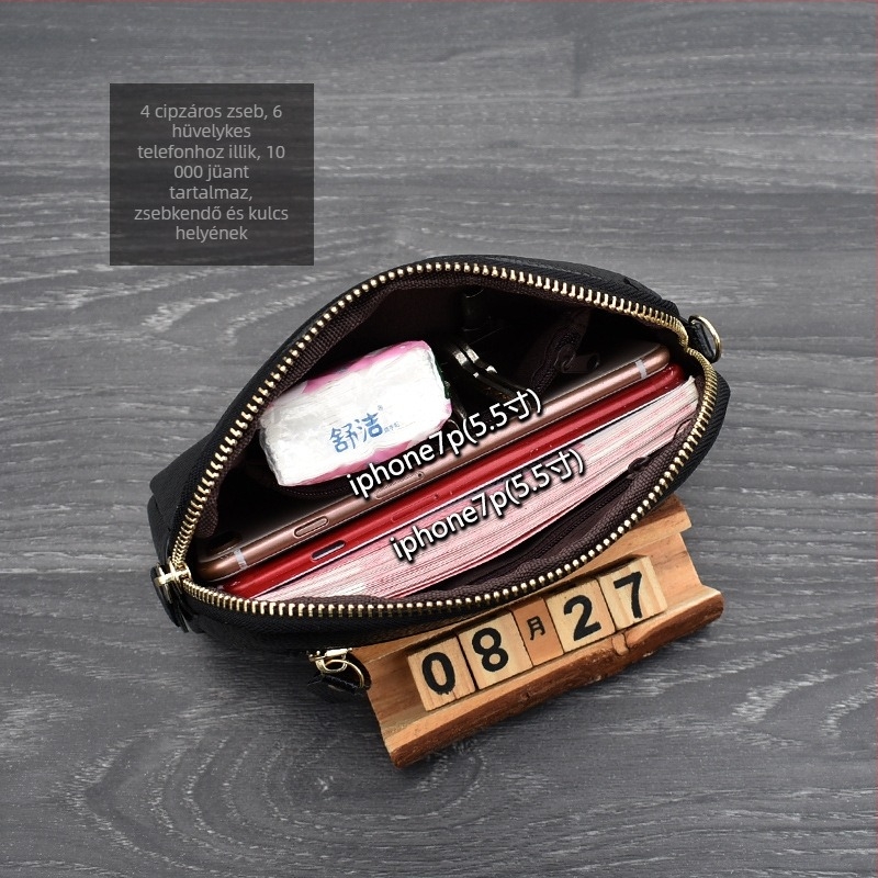 Női PU bőr clutch táska, koreai stílus, 1 hajtogatásos pénztárca, modell S803