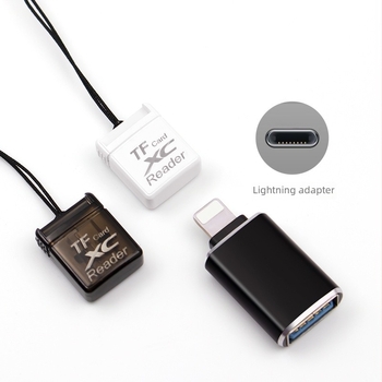 Mini USB 2.0 TF kártyaolvasó, hordozható külső olvasó MicroSD-hez, Windows 10 kompatibil, modell Zod-108