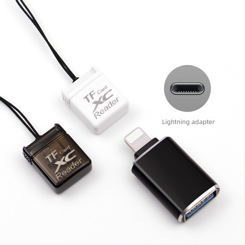 Mini USB 2.0 TF kártyaolvasó, hordozható külső olvasó MicroSD-hez, Windows 10 kompatibil, modell Zod-108