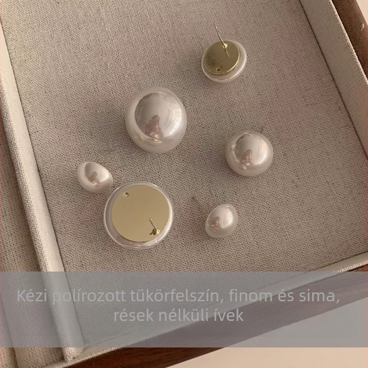 Réz geometriai fülbevalók elektroplatázott, eredeti dizájn nőknek