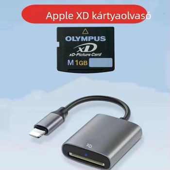 XD kártyaolvasó Olympus számára – USB 2.0 külső, XD kártya támogatás, iOS kompatibilitás, alumíniumötvözet
