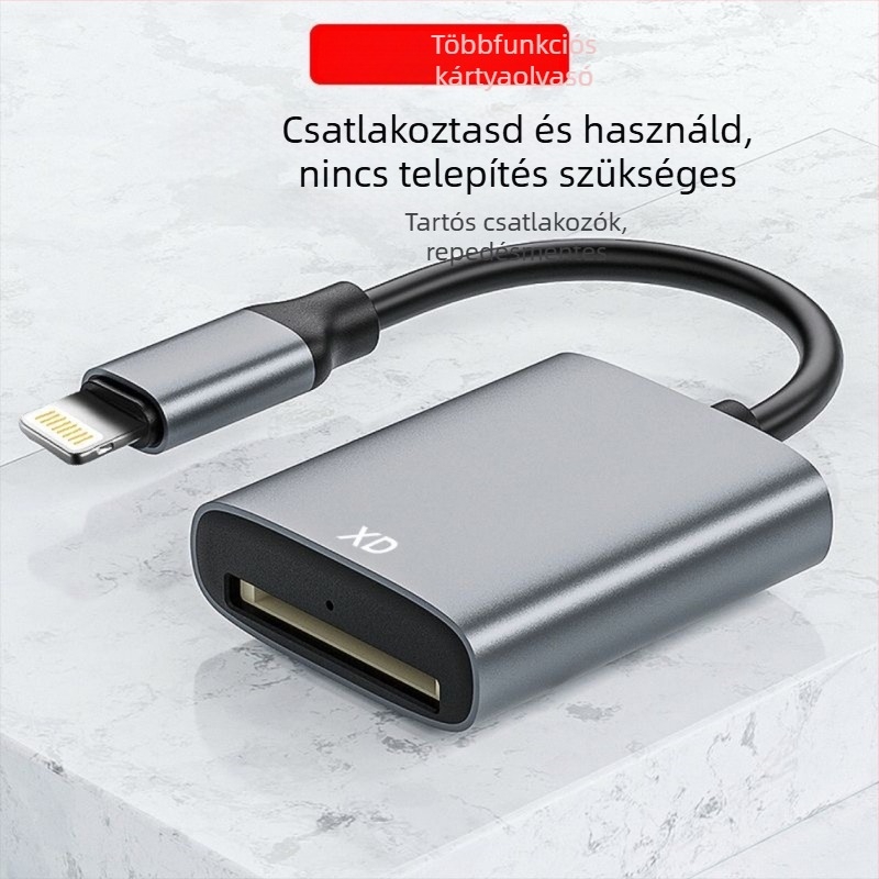 XD kártyaolvasó Olympus számára – USB 2.0 külső, XD kártya támogatás, iOS kompatibilitás, alumíniumötvözet