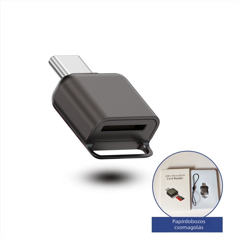 Cinkötvözet TF-kártyaolvasó, USB-C OTG, TF-kártya-támogatás, USB 2.0, KD-101