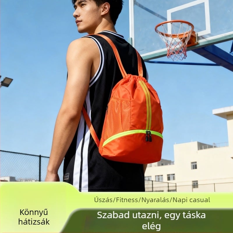 Sport hátizsák, Oxford anyag, vízálló, görbe vállpánt, poliszter bélés
