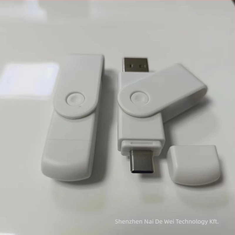 Külső 2-in-1 SD/TF kártyaolvasó forgó USB-C és USB 2.0-hoz számítógéphez és mobiltelefonhoz