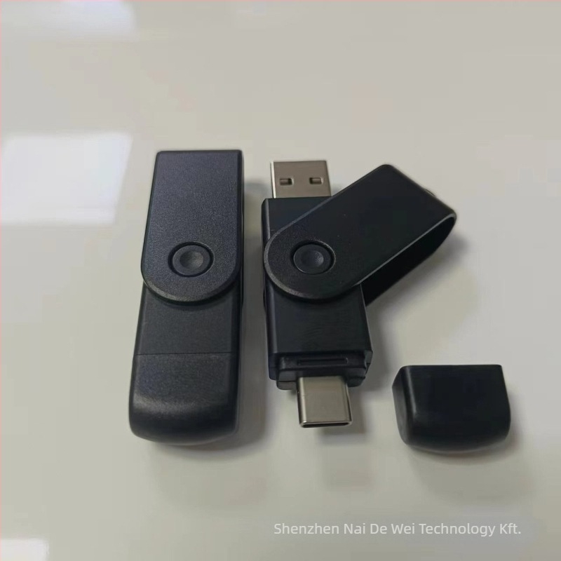 Külső 2-in-1 SD/TF kártyaolvasó forgó USB-C és USB 2.0-hoz számítógéphez és mobiltelefonhoz