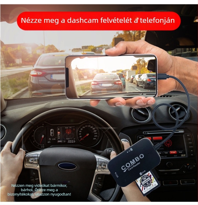 Többfunkciós USB SD/TF kártyaolvasó micro/Type-C porttal (USB 2.0, külső csatlakozás, ABS ház, SD/TF kártyatámogatás)