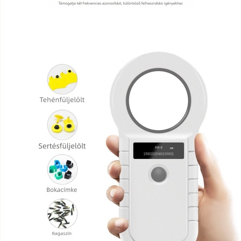 Bluetoothos állat CHIP olvasó – Readell 90D-W, EMID/FDX-B (ISO11784/85), implantátoros olvasó, 134.2K/125K, 0–20 cm érzékelési távolság, olvasási idő <100 ms