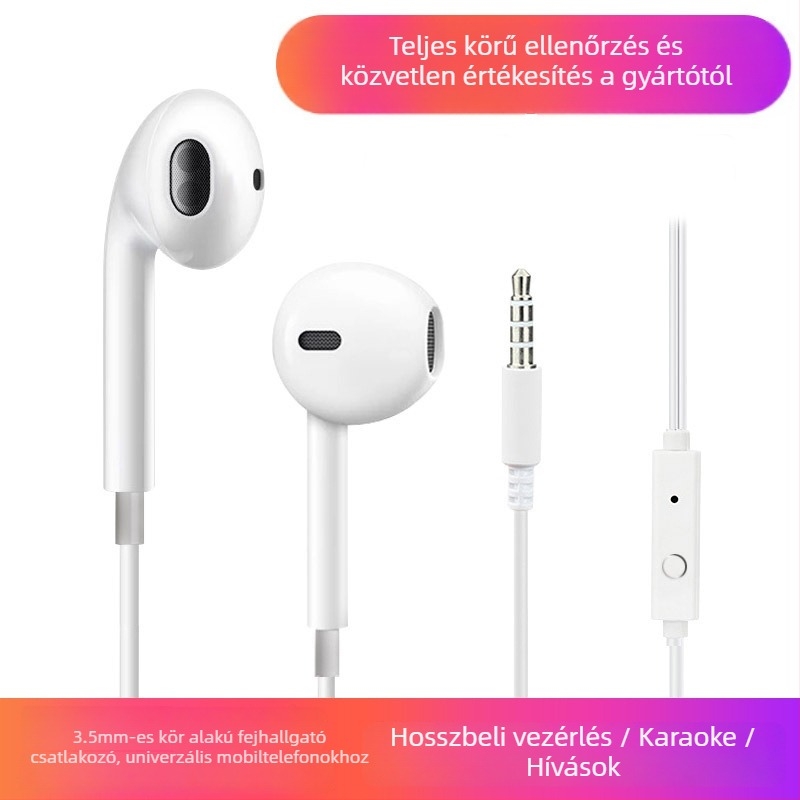 In-ear vezetékes Type-C headset mikrofonos, 1,2 m kábel