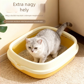 Macskaalomtál, félzárt, nyitott felső résszel, extralarge méret, csöpögés elleni dizájn