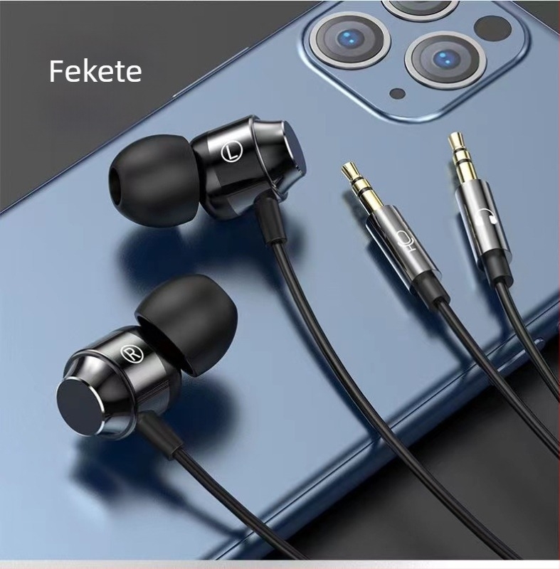 Vezetékes PC fülhallgató, modell S5, dinamikus meghajtóval, 2–3 m kábel, érzékenység 106 dB