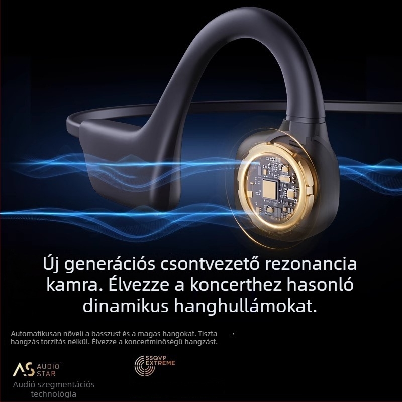 Csontvezetéses Bluetooth fejhallgató, IPX6 vízálló, Bluetooth 5.4, üzemidő 4–8 óra, zene és hívások támogatása