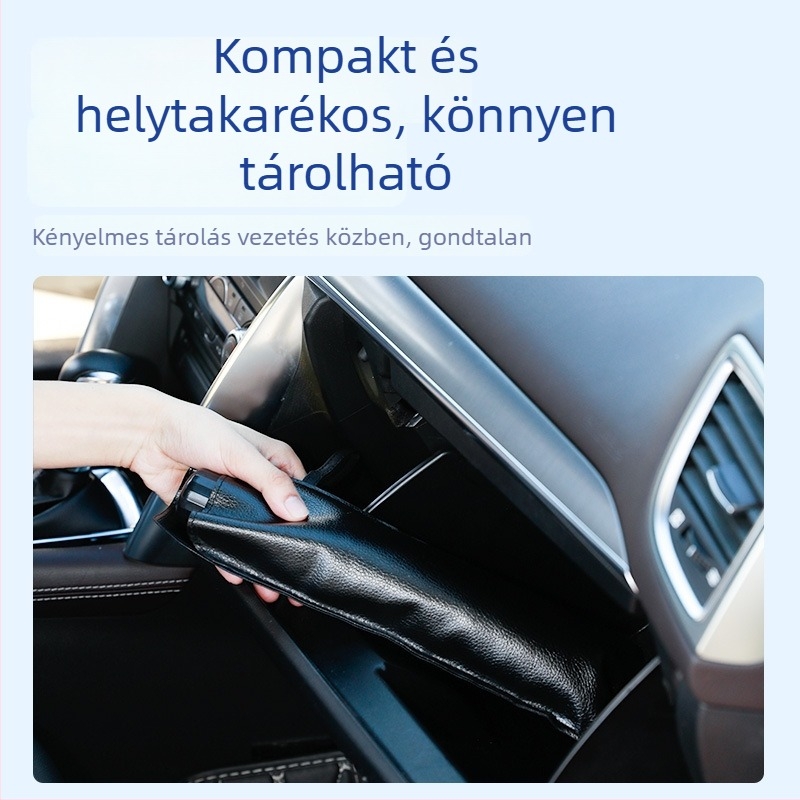 Autó napvédő esernyő – automata, titánium ezüst színű teleszkópos árnyékoló az első ablakhoz, hővédelmet nyújt