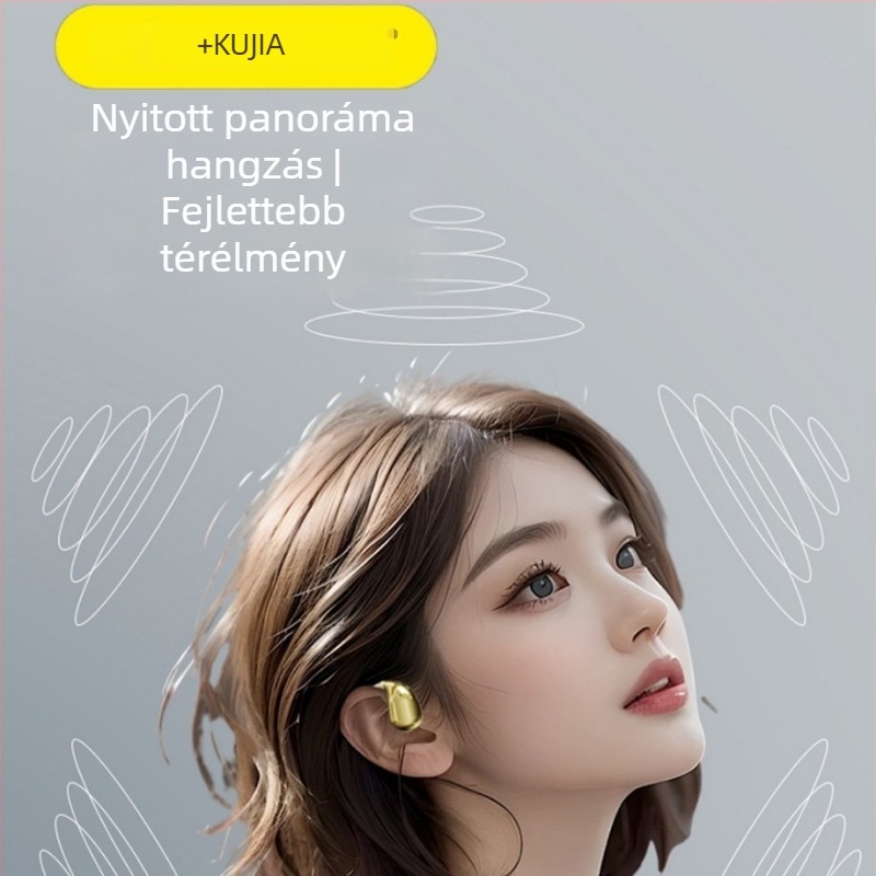 Kujia A01+ Nyitott dizájnnal Bluetooth headset fül-gyűrűvel, sztereó hang, Bluetooth 5.4, 4–8 órás üzemidő