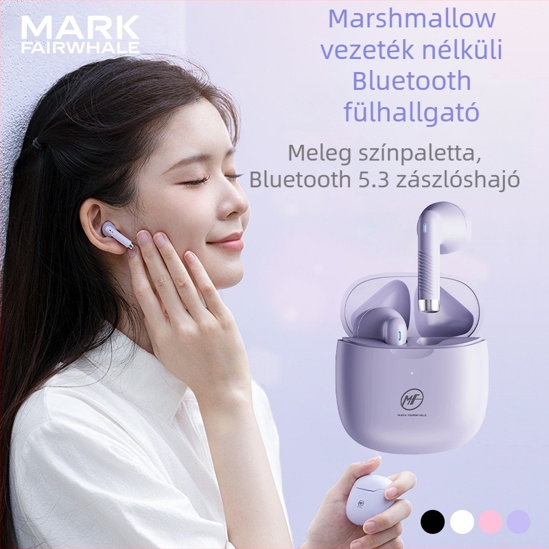 TWS vezeték nélküli fülhallgató, in‑ear dizájn, Bluetooth 5.0, 15 m hatótávolság, 4–8 órás üzemidő
