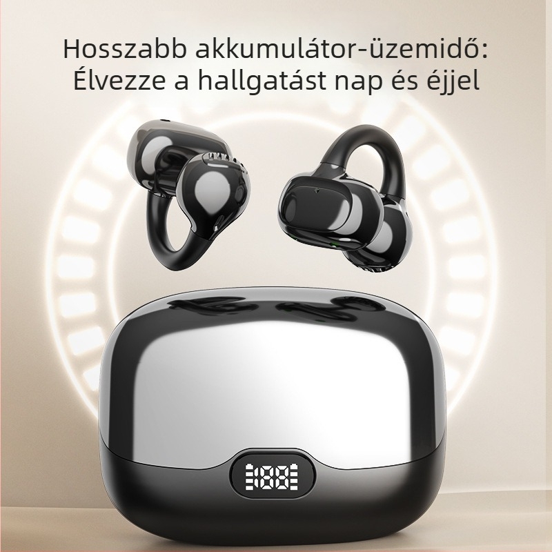 Csontvezetéses klipszes Bluetooth 5.0 fülhallgatók zajszűréssel, 4–8 órás üzemidő