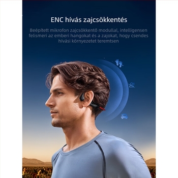 Csontvezetéses Bluetooth headset, lógó típusú kialakítás, IPX8 vízálló, vezeték nélküli mikrofonnal, modell X6