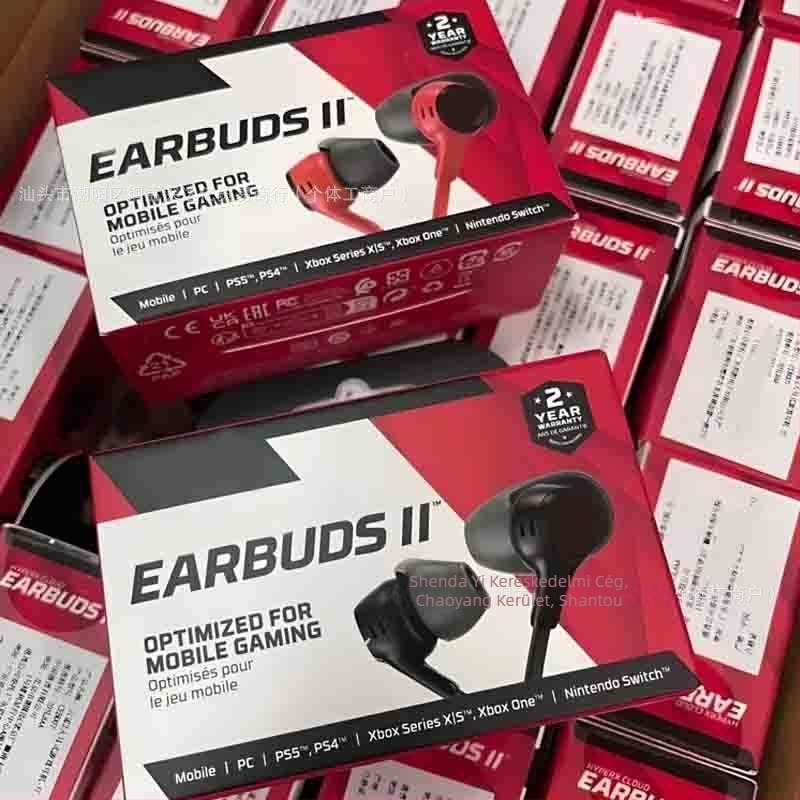 In-ear gamer fejhallgató mikrofonnal, vezetékes 3,5 mm, 1,2 m kábel, 20 Hz–20 kHz, Earbuds II
