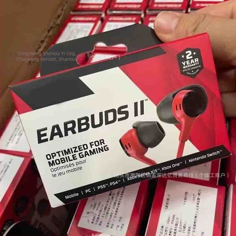 In-ear gamer fejhallgató mikrofonnal, vezetékes 3,5 mm, 1,2 m kábel, 20 Hz–20 kHz, Earbuds II