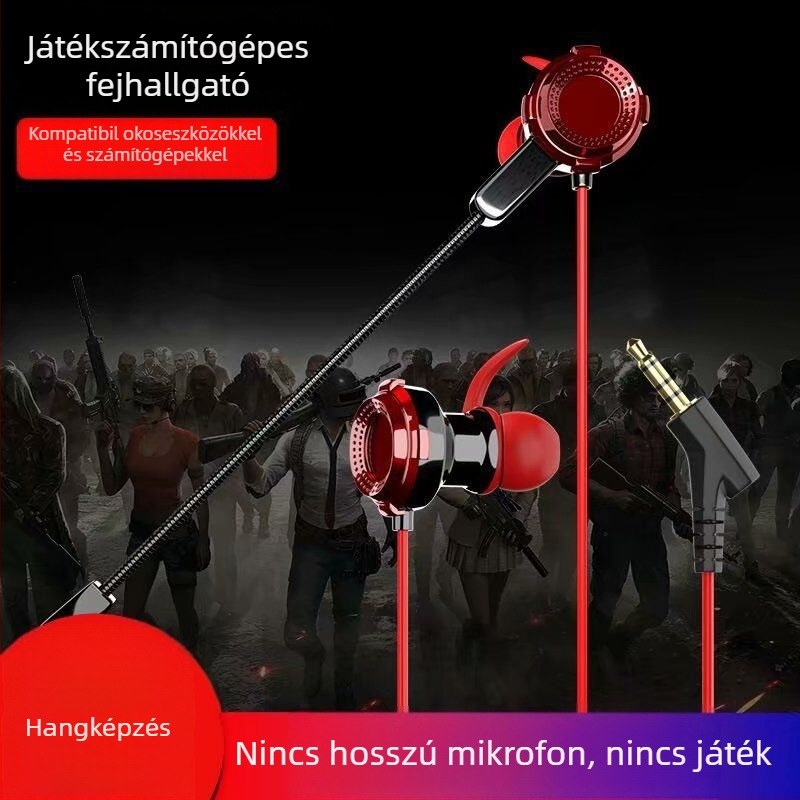 Jiazhi Le in-ear gaming fejhallgató, vezetékes, érzékenység 98 dB, kábel hossza 120 cm